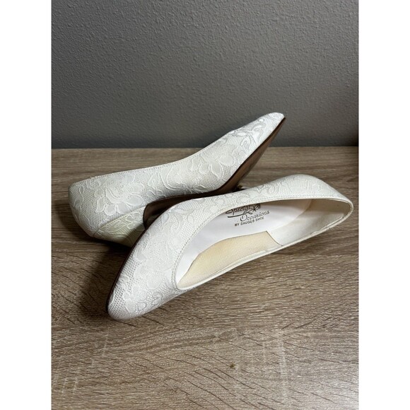 Special Occasions Classic 80s/90s Style Wedding Shoes Size 6B (used, in box) - Picture 4 of 11